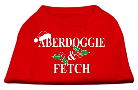 Aberdoggie Christmas Screen Print Shirt Red L